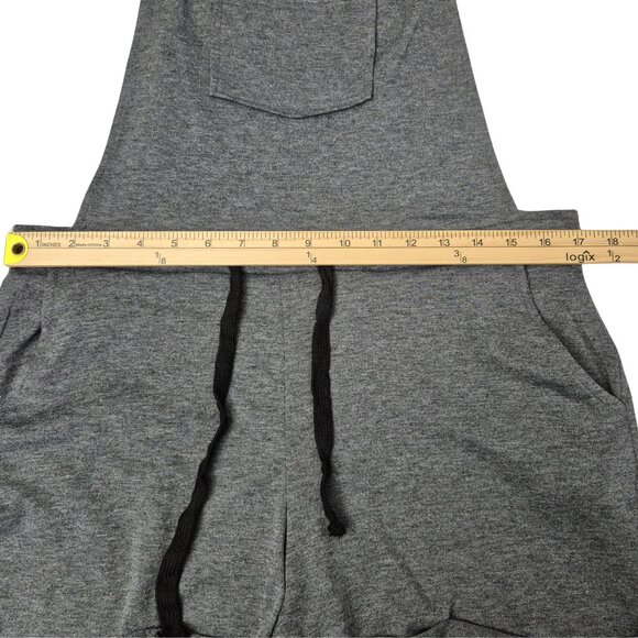 Shosho Dark Gray Short Overalls Stretch Soft Romper Size XL - Picture 7 of 10